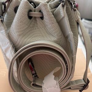 Lug Textured Cream Shoulder Bag